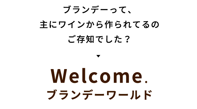 Welcome. ブランデーワールド